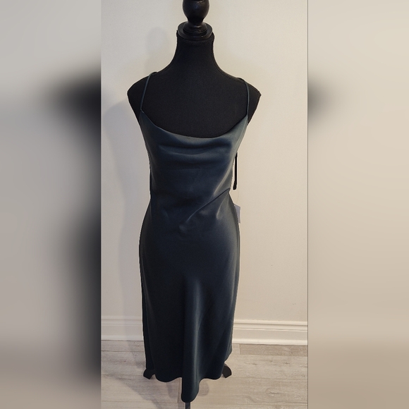 NWT Forest Green Slip Dress - Picture 1 of 4